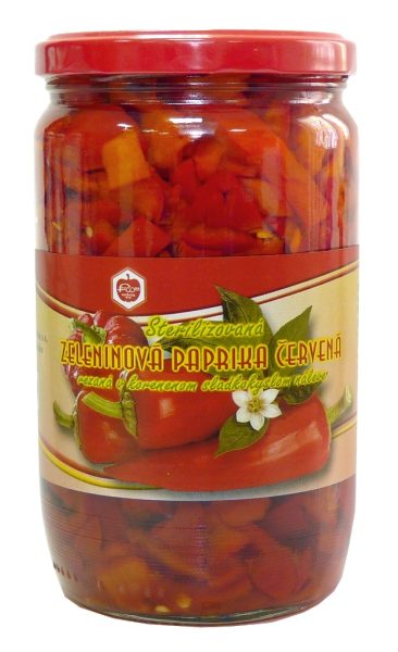 Červená paprika rezy 660g - 8586000670198