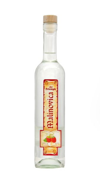 Malinový destilát 55%  - Malinovica 0,5l - 8586000673397
