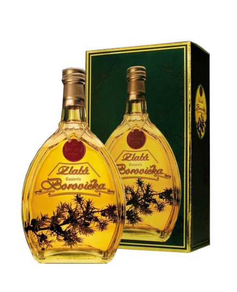 Zlatá Cassovia borovička 40% 0,7l (s kartonom) - 8586000672420